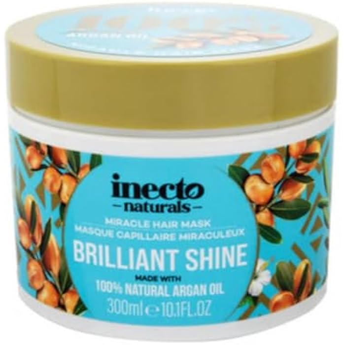 Inecto Naturals Miracle Brilliant Shine Argan Hair Mask 300 ml - Image 1